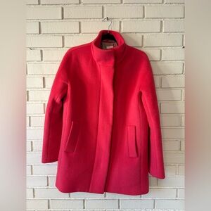 J. Crew Vibrant Pink Pea Coat